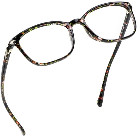 LifeArt Blue Light Blocking Glasses, Anti Eyestrain, Computer Reading Glasses, Gaming Glasses, TV Glasses for Women and Men, Anti Glare (Floral, +2.25 Magnification)