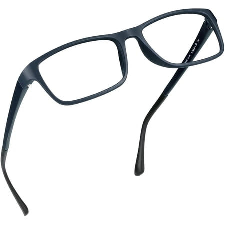 LifeArt Blue Light Blocking Glasses, Anti Eyestrain, Computer Reading Glasses, Gaming Glasses, TV Glasses for Women Men, Anti Glare (Navy, +3.25 Magnification)