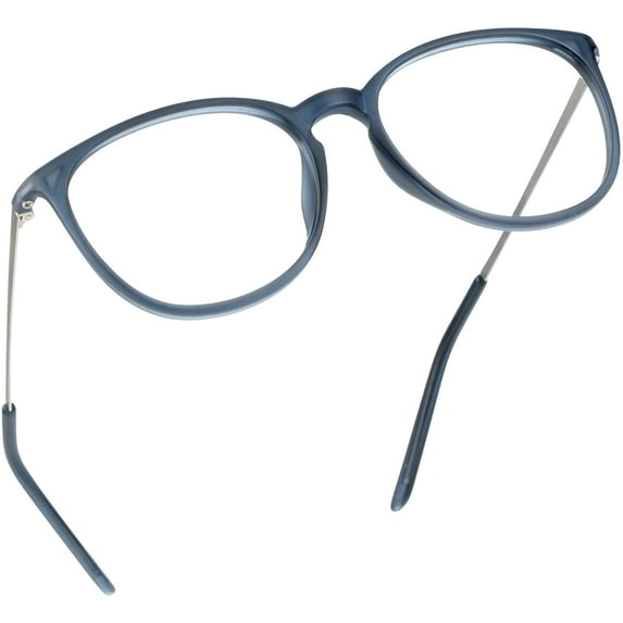 LifeArt Blue Light Blocking Glasses, Anti Eyestrain, Computer Reading Glasses, Gaming Glasses, TV Glasses for Women Men, Anti Glare (Navy, +3.50 Magnification)