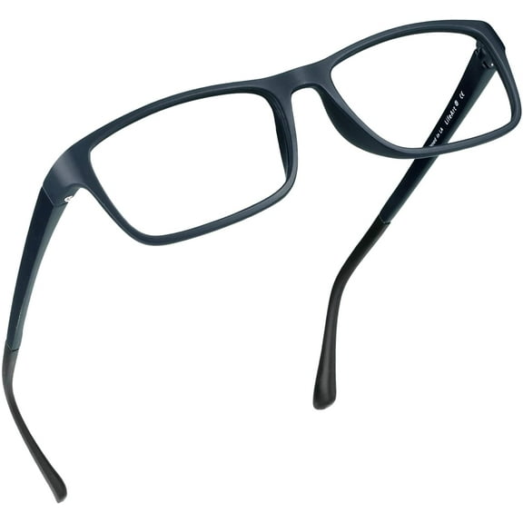 LifeArt Blue Light Blocking Glasses, Anti Eyestrain, Computer Reading Glasses, Gaming Glasses, TV Glasses for Women Men, Anti Glare (Navy, +4.00 Magnification)