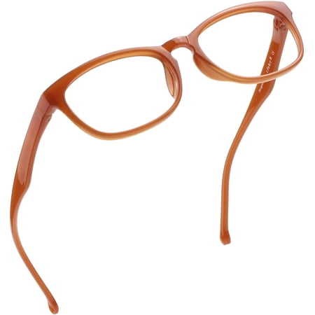 LifeArt Blue Light Blocking Glasses, Anti Eyestrain, Computer Reading Glasses, Gaming Glasses, TV Glasses for Women Men, Anti Glare (Orange, +3.00 Magnification)