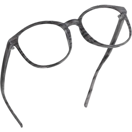 LifeArt Blue Light Blocking Glasses, Anti Eyestrain, Computer Reading Glasses, Gaming Glasses, TV Glasses for Women Men, Anti Glare (Wood, +0.25 Magnification)