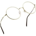thumbnail image 1 of LifeArt Blue Light Blocking Glasses, Anti Eyestrain, Computer Reading Glasses, Gaming Glasses, TV Glasses for Women Men, Stylish Unisex Alloy Round Frame (Golden Steel, +1.25 Magnification), 1 of 7