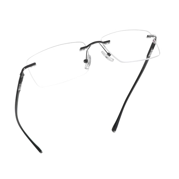 LifeArt Blue Light Blocking Glasses,Computer Reading Glasses,Alloy Rimless Frame,Stylish for Men&Women(Coffee,+3.00 Magnification)