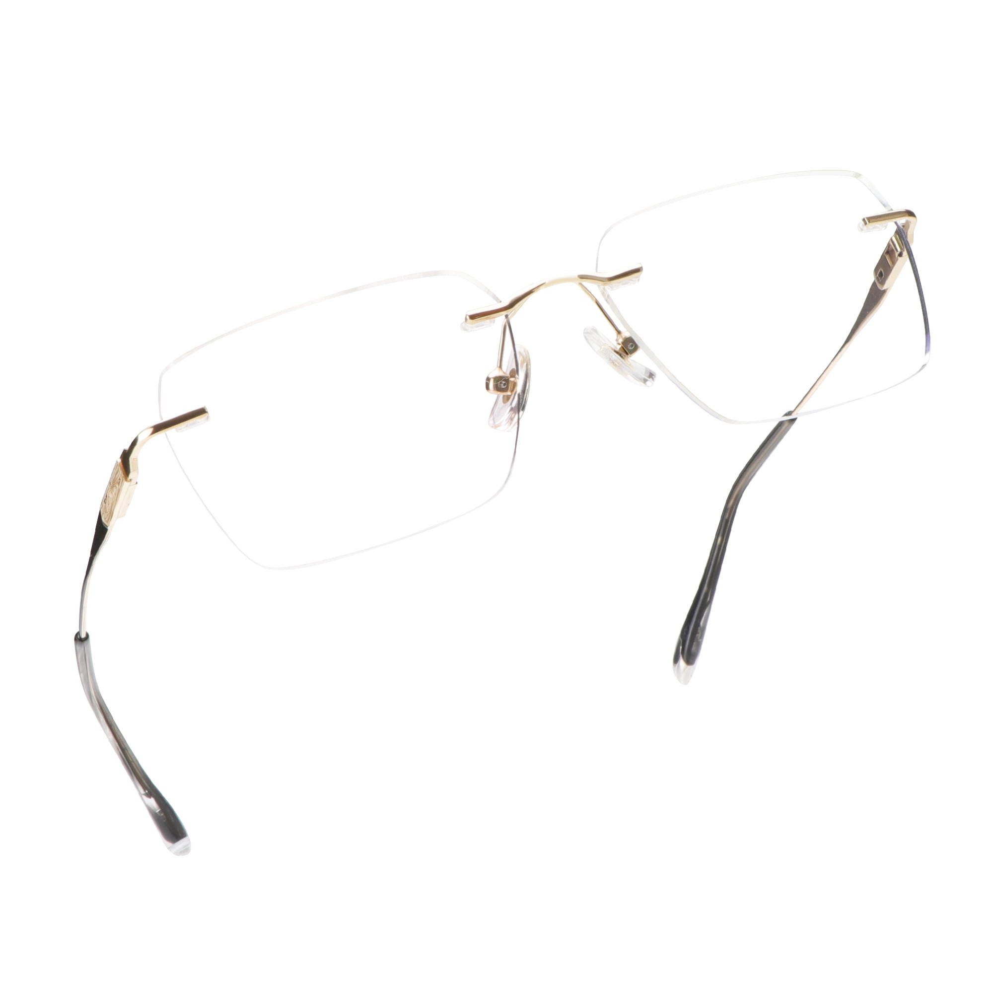 LifeArt Blue Light Blocking Glasses,Computer Reading Glasses,Alloy Rimless Frame,Stylish for Men&Women(Golden,+2.00 Magnification)