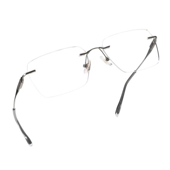 LifeArt Blue Light Blocking Glasses,Computer Reading Glasses,Alloy Rimless Frame,Stylish for Men&Women(Grey,+3.50 Magnification)