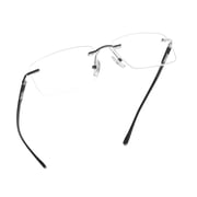 LifeArt Blue Light Blocking Glasses,Computer Reading Glasses,Alloy Rimless Frame,Stylish for Men&WomenSilver,+3.00 Magnification