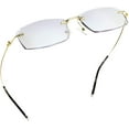 thumbnail image 1 of LifeArt Blue Light Blocking Glasses, Computer Reading Glasses, Anti Blue Rays, Reduce Eyestrain, Rimless Frame Tinted Lens with diamond, Stylish for Men and Wowen (+1.00 Magnification), 1 of 8