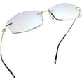 thumbnail image 1 of LifeArt Blue Light Blocking Glasses, Computer Reading Glasses, Anti Blue Rays, Reduce Eyestrain, Rimless Frame Tinted Lens with diamond, Stylish for Men and Wowen (No Magnification), 1 of 8