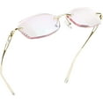 thumbnail image 1 of LifeArt Blue Light Blocking Glasses, Computer Reading Glasses, Anti Blue Rays, Reduce Eyestrain, Rimless Frame Tinted Lens with diamond, Stylish for Men and Wowen (No Magnification), 1 of 8