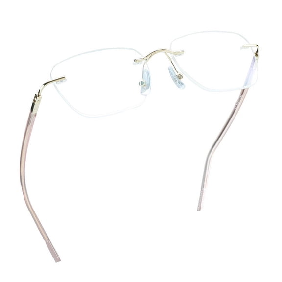 LifeArt Blue Light Blocking Glasses, Computer Reading Glasses, Anti Blue Rays, Reduce Eyestrain, Stylish for Men and Women(Clear Pink,+2.50 Magnification)