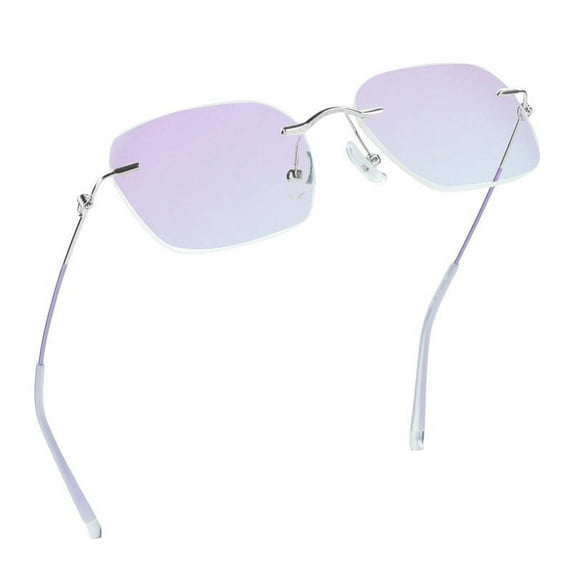 LifeArt Blue Light Blocking Glasses, Computer Reading Glasses, Anti Blue Rays, Reduce Eyestrain, Stylish for Men and Women(Purple,+2.50 Magnification)