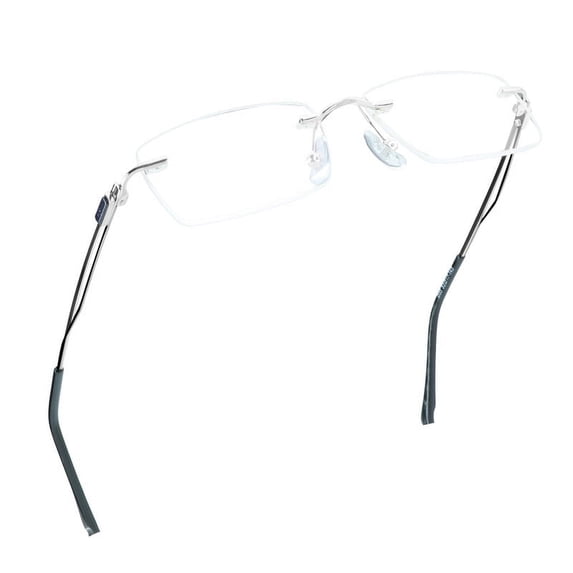 LifeArt Blue Light Blocking Glasses, Computer Reading Glasses, Anti Blue Rays, Reduce Eyestrain, Stylish for Men and Women(Silver,+2.00 Magnification)
