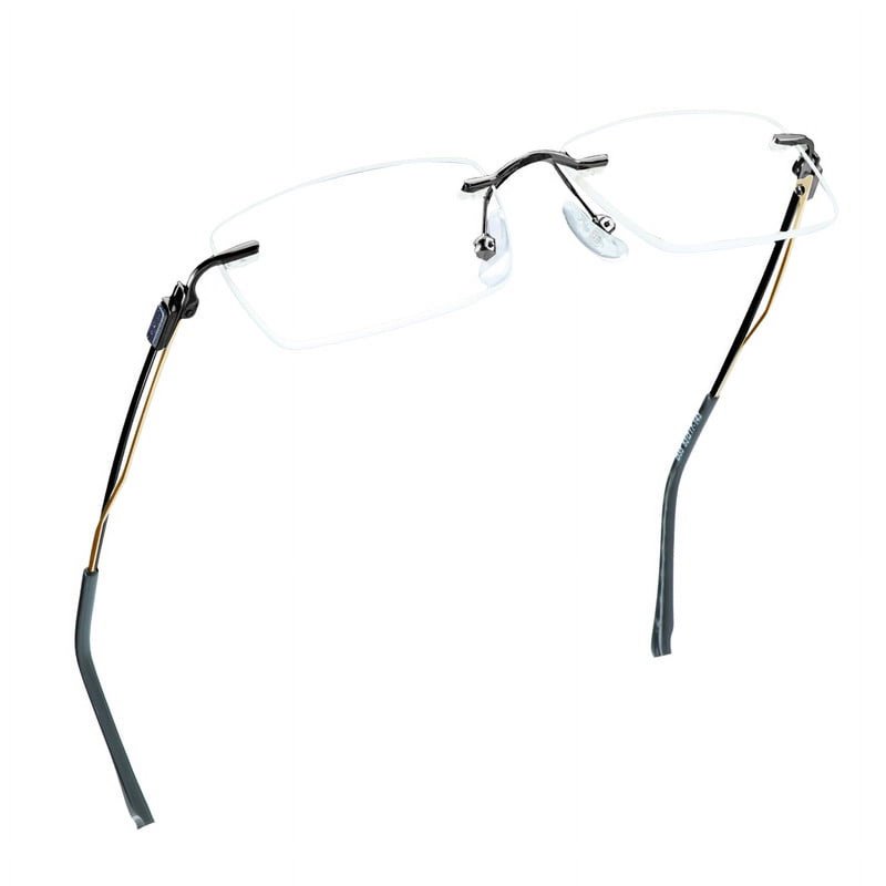LifeArt Blue Light Blocking Glasses, Computer Reading Glasses, Anti Blue Rays, Reduce Eyestrain, Stylish for Men and Women(Black,+1.00 Magnification)