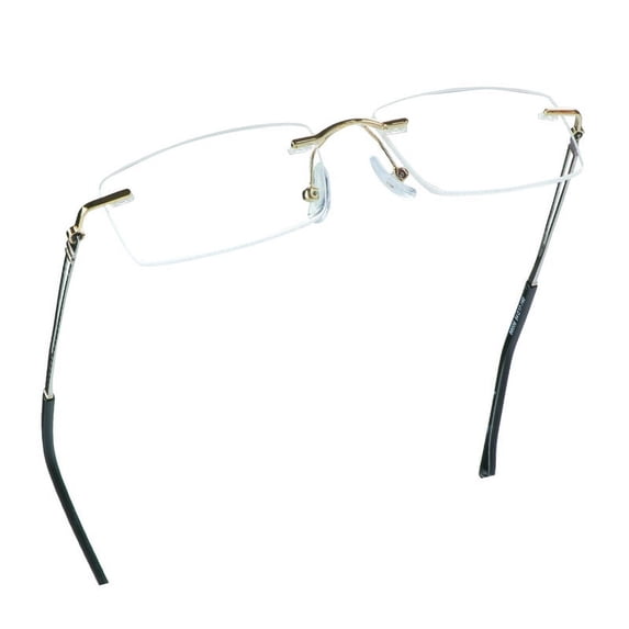 LifeArt Blue Light Blocking Glasses, Computer Reading Glasses, Anti Blue Rays, Reduce Eyestrain, Stylish for Men and Women(Gold,+0.50 Magnification)