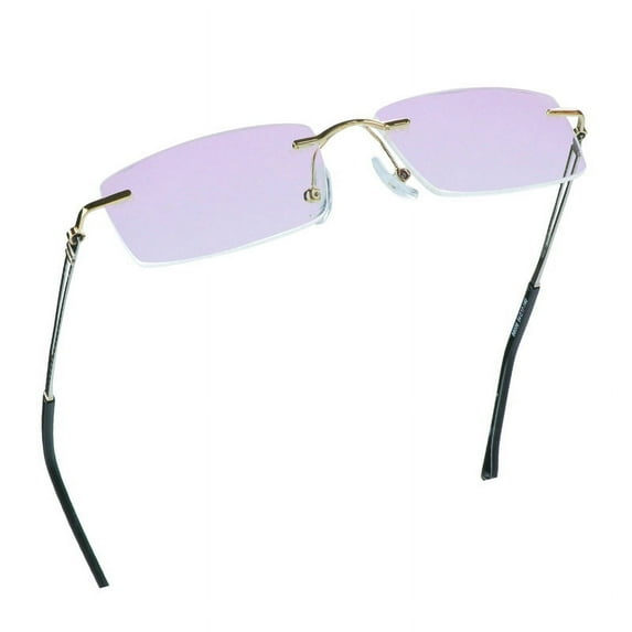 LifeArt Blue Light Blocking Glasses, Computer Reading Glasses, Anti Blue Rays, Reduce Eyestrain, Stylish for Men and Women(Gold,+1.00 Magnification)