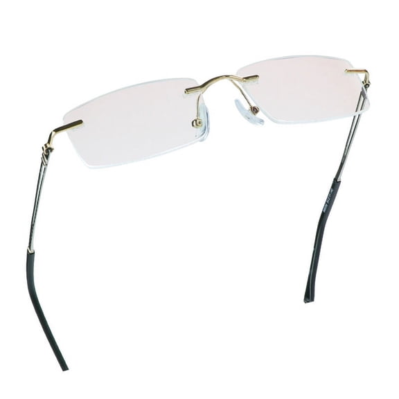 LifeArt Blue Light Blocking Glasses, Computer Reading Glasses, Anti Blue Rays, Reduce Eyestrain, Stylish for Men and Women(Gold,+2.00 Magnification)