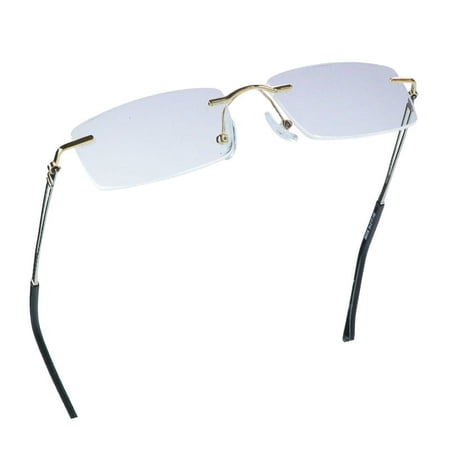 LifeArt Blue Light Blocking Glasses, Computer Reading Glasses, Anti Blue Rays, Reduce Eyestrain, Stylish for Men and Women(Gold,+3.50 Magnification)