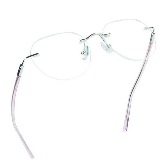 LifeArt Blue Light Blocking Glasses, Computer Reading Glasses, Anti Blue Rays, Reduce Eyestrain, Stylish for Men and Women(Pink,No Magnification)