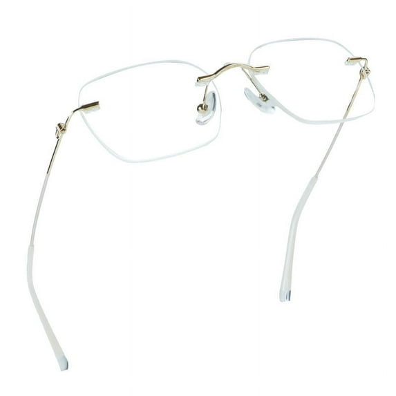 LifeArt Blue Light Blocking Glasses, Computer Reading Glasses, Anti Blue Rays, Reduce Eyestrain, Stylish for Men and Women(White,+1.00 Magnification)