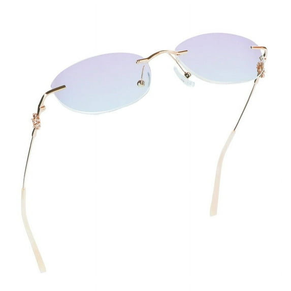 LifeArt Blue Light Blocking Glasses, Computer Reading Glasses, Anti Blue Rays, Reduce Eyestrain, Stylish for Women(Champagne,+2.00 Magnification)
