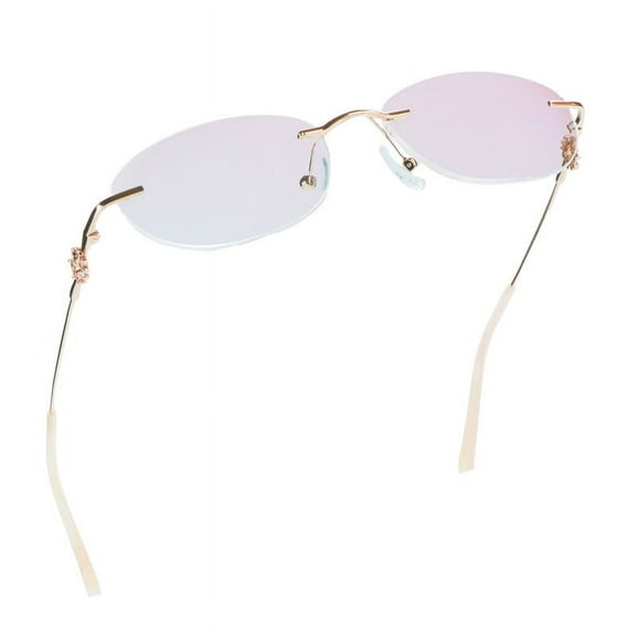 LifeArt Blue Light Blocking Glasses, Computer Reading Glasses, Anti Blue Rays, Reduce Eyestrain, Stylish for Women(Champagne,+2.50 Magnification)