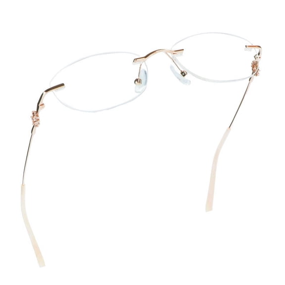 LifeArt Blue Light Blocking Glasses, Computer Reading Glasses, Anti Blue Rays, Reduce Eyestrain, Stylish for Women(Champagne,+4.00 Magnification)
