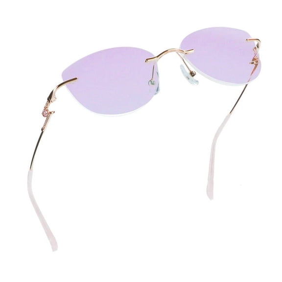 LifeArt Blue Light Blocking Glasses, Computer Reading Glasses, Anti Blue Rays, Reduce Eyestrain, Stylish for Women(Pink,+1.00 Magnification)