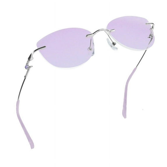 LifeArt Blue Light Blocking Glasses, Computer Reading Glasses, Anti Blue Rays, Reduce Eyestrain, Stylish for Women(Purple,+2.50 Magnification)