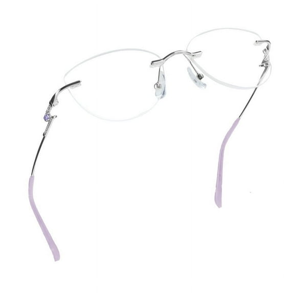 LifeArt Blue Light Blocking Glasses, Computer Reading Glasses, Anti Blue Rays, Reduce Eyestrain, Stylish for Women(Purple,No Magnification)