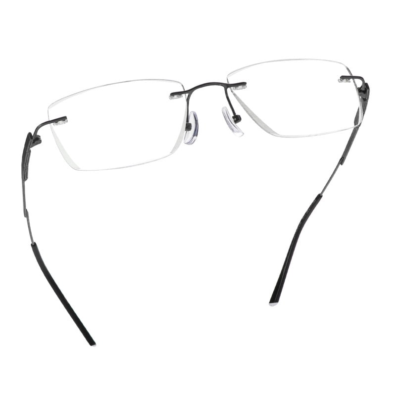 LifeArt Blue Light Blocking Glasses,Computer Reading Glasses,Titanium Rimless Frame,Stylish for Men&Women(Grey,+1.50 Magnification)
