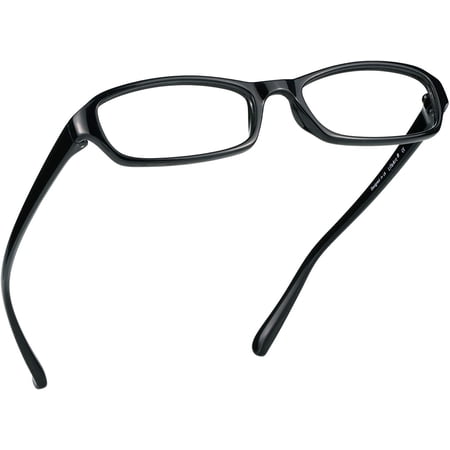 LifeArt Blue Light Blocking Glasses, Computer Reading Glasses, Transparent Lens, Reduce Eyestrain, Stylish for Women and Men (+3.25 Magnification, Black)
