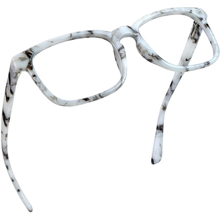 LifeArt Blue Light Blocking Glasses with Spring Hinge, Anti Eyestrain, Computer Reading Glasses, Gaming Glasses, TV Glasses for Women Men, Anti Glare (Marble,+1.50 Magnification)