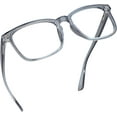 thumbnail image 1 of LifeArt Blue Light Blocking Glasses with Spring Hinge, Anti Eyestrain, Computer Reading Glasses, Gaming Glasses, TV Glasses for Women Men, Anti Glare (Clear Gray,+0.50 Magnification), 1 of 5