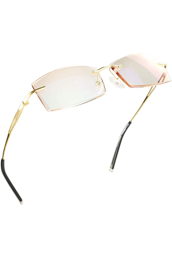 Blue Light Blocking Reading Glasses (Frameless, +2.00 Magnification)