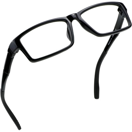 LifeArt Blue Light Blocking Reading Glasses (Rectangular Frame, No Magnification)