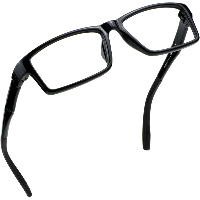 LifeArt Blue Light Blocking Reading Glasses (Rectangular Frame, No Magnification)