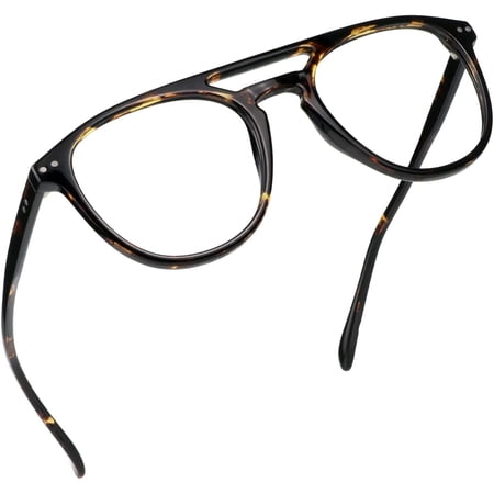 LifeArt Blue Light Blocking Reading Glasses (Round Frame, +0.50 Magnification)