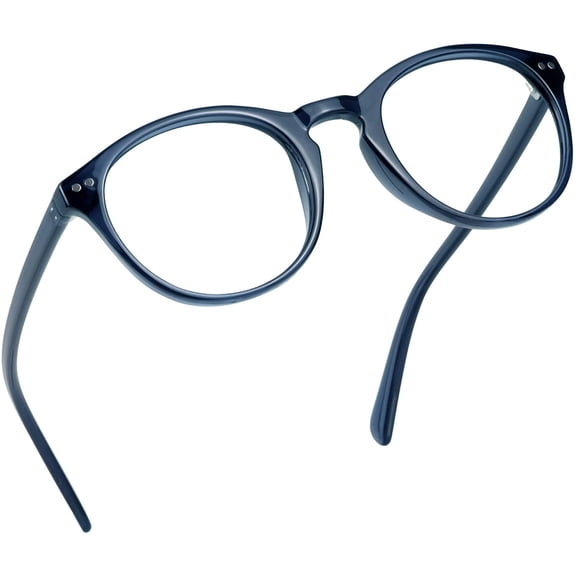 LifeArt Blue Light Blocking Reading Glasses (Round Frame, +0.75 Magnification)