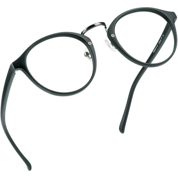 LifeArt Blue Light Blocking Reading Glasses (Round Frame, +1.00 Magnification)