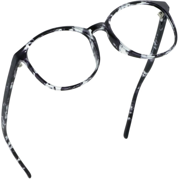 LifeArt Round Frame Blue Light Blocking Reading Glasses, Computer Gaming TV Glasses for Women Men (Gray, +2.75 Magnification)