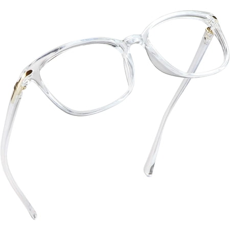LifeArt Blue Light Blocking Reading Glasses (Square Frame, +1.00 Magnification)