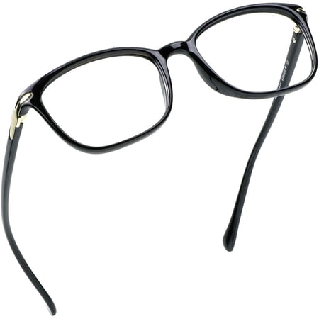 LifeArt Blue Light Blocking Reading Glasses (Square Frame, +2.00 Magnification)