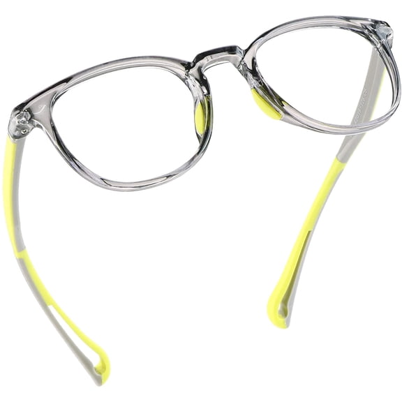 LifeArt Kid Blue Light Blocking Glasses, Filter 85% of Harmful Blue Light, Anti Eyestrain and Blurry, Computer Glasses (Grey)