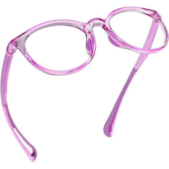 LifeArt Kid Blue Light Blocking Glasses, Filter 85% of Harmful Blue Light, Anti Eyestrain and Blurry, Computer Glasses (Pink)
