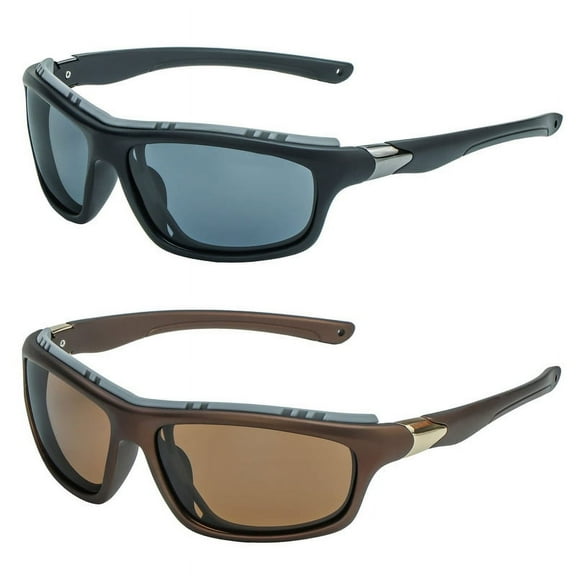 LifeArt Mens Polarized Sunglasses Ultralight Sports Fishing Driving Sunglasses for Men UV Protection Rectangle Metal Frame (Black Brown)