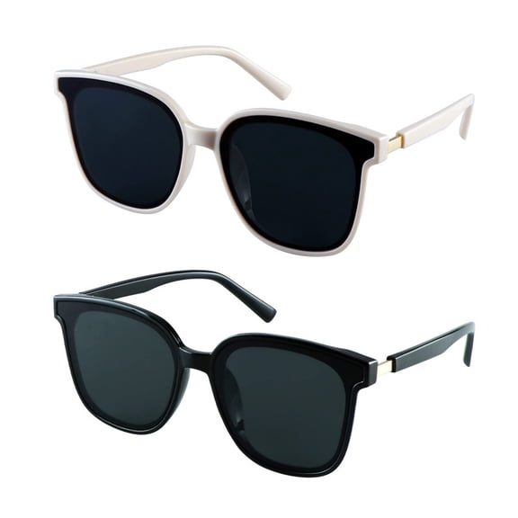 LifeArt Polarized Sunglasses for Men and Women Oversized Trendy Driving Shades UV400 Protection Anti Glare (Beige Grey Black Grey)