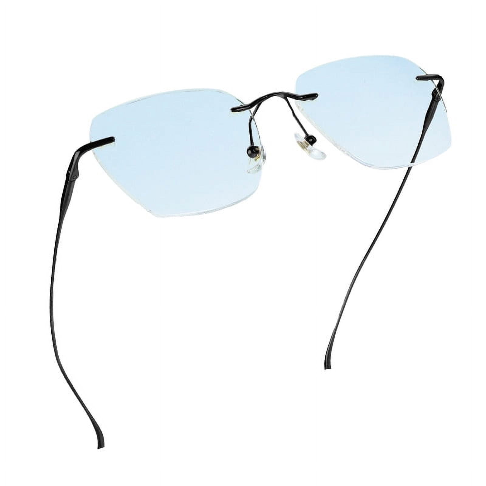 LifeArt Pure Titanium Frame Glasses/Blue Light Blocking Reading Glasses, Reduce Eyestrain, Stylish for Men and Women(Black,+3.00 Magnification)