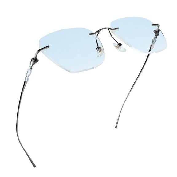 LifeArt Pure Titanium Frame Glasses/Blue Light Blocking Reading Glasses, Reduce Eyestrain, Stylish for Men and Women(Black,+3.50 Magnification)