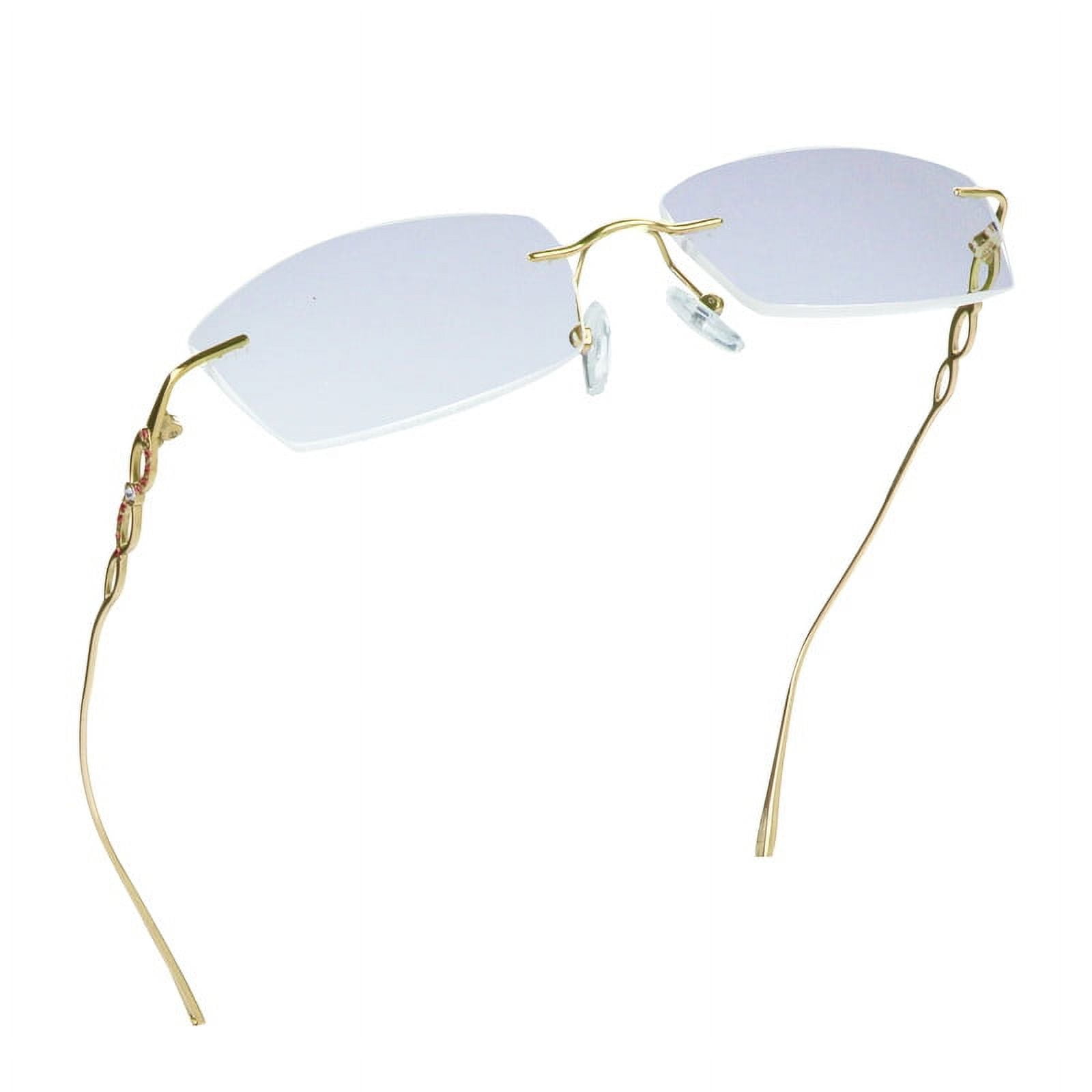 LifeArt Pure Titanium Frame Glasses/Blue Light Blocking Reading Glasses, Reduce Eyestrain, Stylish for Men and Women(Gold,+1.50 Magnification)